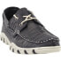 Фото #2 товара Ferrini Print Crocodile Belly Boat Mens Black Casual Shoes 35322-35