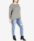 ფოტო #6 პროდუქტის Plus Size Sandy Round Neck Sweater