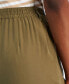 Women's Pleated Elastic-Back Chino Shorts