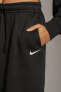 Фото #4 товара Sportswear Essential Fleece Yüksek Bel Kadın Siyah Pamuklu Şort- rahat kalıp