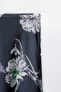 Фото #8 товара Атласная юбка миди с принтом ZARA