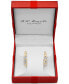 ფოტო #2 პროდუქტის Diamond Three Stone Small Hoop Earrings (1-1/2 ct. t.w.) in 14k White Gold or 14k Yellow Gold