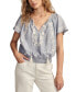 ფოტო #1 პროდუქტის Women's Embroidered Flutter-Sleeve Top