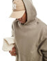 ASOS DESIGN heavyweight extreme oversized hoodie in brown Коричневый, XS - Chest 36 - фото #2