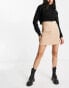 Фото #1 товара Miss Selfridge high waist mini skirt in stone