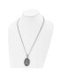 Фото #2 товара Chisel antiqued Our Lady of Guadalupe Pendant Cable Chain Necklace