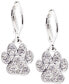 ფოტო #1 პროდუქტის Silver-Tone Pavé Paw Drop Earrings