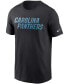 Фото #2 товара Men's Black Carolina Panthers Team Wordmark T-shirt