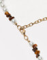 ASOS DESIGN 2 pack necklace with chain and pearl mix