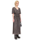 MICHAEL Women's Snake-Print Smocked Maxi Dress