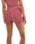 Фото #4 товара Reclaimed Vintage mini short with ruching in red gingham