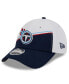 Фото #3 товара Men's White, Navy Tennessee Titans 2023 Sideline 9FORTY Adjustable Hat