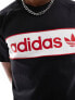 Фото #5 товара adidas Originals linear logo t-shirt in black, white and red