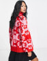 Фото #2 товара Violet Romance oversized roll neck jumper in floral check