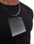 Фото #4 товара Calvin Klein ombre box logo t-shirt in black