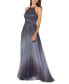 Фото #3 товара Women's Ombre Metallic Halter Gown