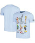 Men's and Women's Light Blue Looney Tunes Family Collage T-shirt