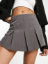 Фото #1 товара Emory Park box pleat mini kilt in charcoal