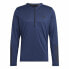 Men’s Long Sleeve T-Shirt Adidas Training 1/4-Zip Dark blue