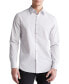 Фото #1 товара Men's Slim Fit Long Sleeve Micro Stripe Button-Front Shirt
