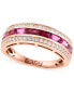 ფოტო #1 პროდუქტის EFFY® Ruby (1/5 ct. t.w.), Pink Tourmaline (3/8 ct. t.w.) & Diamond (1/5 ct. t.w.) Ring in 14k Rose Gold