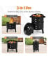 3-in-1 Charcoal BBQ Grill Cambo with Built-in Thermometer