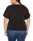 ფოტო #2 პროდუქტის Black Label Plus Size Cutout Detail Knit Top