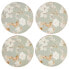 CREATIVE TOPS Duck Egg Floral Premium Pack Of 4 Round Coasters