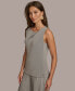 Donna Karan Women's Asymmetric Neckline Sleeveless Top