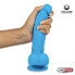 Фото #8 товара Realistic Dildo Liquid Silicone Dual Layer 8 Blue