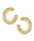 ფოტო #1 პროდუქტის Classic Twisted Rope Braid Cable Light Weight Thick Big Hoop Earrings For Women Teen Yellow Gold Plated Brass 1.5 Inch