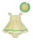 ფოტო #2 პროდუქტის Baby Girls Lemon Seersucker Sundress and Hat Set