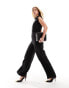 Closet London high neck tailored jumpsuit in black DE 34 - фото #4