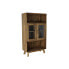 Фото #1 товара Полка DKD Home Decor Стеклянный Натуральный Переработанная древесина 4 Полки (90 x 40 x 160 cm)