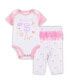 Newborn and Infant Boys and Girls White, Pink San Francisco Giants Spreading Love Bodysuit and Tutu with Leggings Set