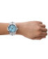ფოტო #7 პროდუქტის Men's Vert Three Hand Date Silver-Tone Stainless Steel Watch 44mm