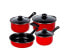 Фото #2 товара Gibson Home Chef Du Jour 7-Piece Cookware Set, True Red