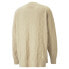 Фото #2 товара Puma Luxe Sport T7 Knit V Neck Sweatshirt Mens Beige 53801967