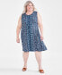 Plus Size Printed Flip-Flop Dress, Created for Macy's