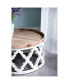 Фото #9 товара 31.9x31.9x15.7" Rustic Round Wooden Coffee Table, White