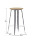 Фото #12 товара Dryden Indoor/Outdoor Bar Top Table, 23.75" Round All Weather Poly Resin Top With Steel Base