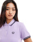 Fred Perry twin tipped polo dress in light purple