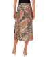 Women's Printed A-Line Midi Skirt
