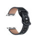 Фото #5 товара Callie Black Glitter Genuine Leather Band for Apple Watch, 42mm-44mm