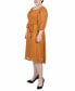 Фото #3 товара Plus Size 3/4 Sleeve Clip Dot Dress