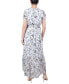 ფოტო #2 პროდუქტის Petite Short Sleeve High Low Hem Chiffon Dress