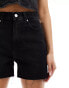 Calvin Klein Jeans mom denim shorts in black