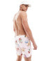 Фото #2 товара Hollister 5inch tropical produce print swim shorts in light pink