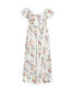 Plus Size Frill Fee Print Maxi Dress