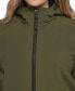 Фото #4 товара Womens Plus Size Hooded Faux-Fur-Lined Anorak Raincoat, Created for Macys